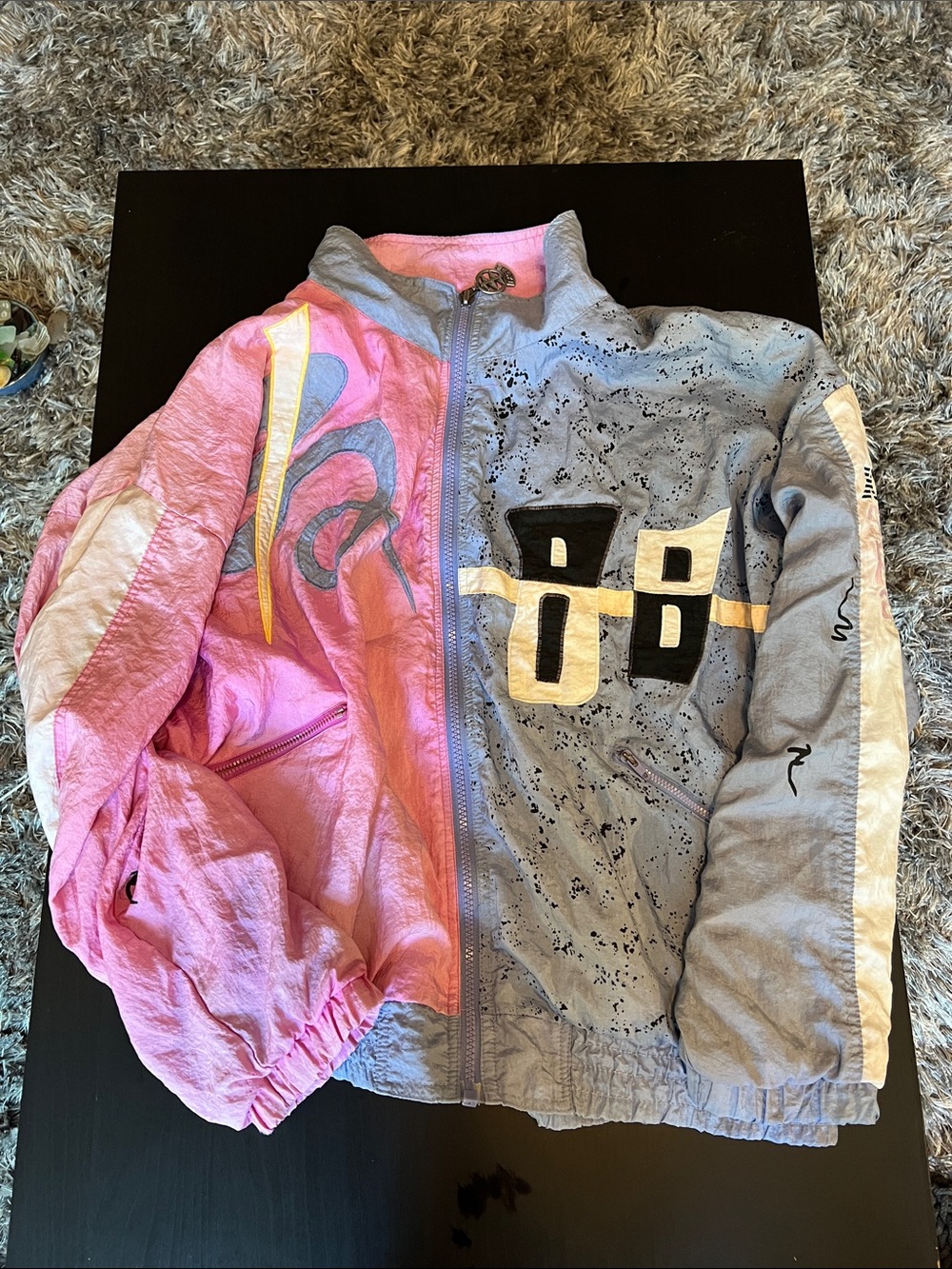 Vintage IXSPA by JAMIE SADOCK Wearable Art Athletic Windbreaker JACKET Size M